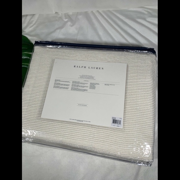 NIB Ralph Lauren Cortona Bed Ribbed Knit Blanket in Cream [SZ Queen ]‎ - Picture 3 of 12